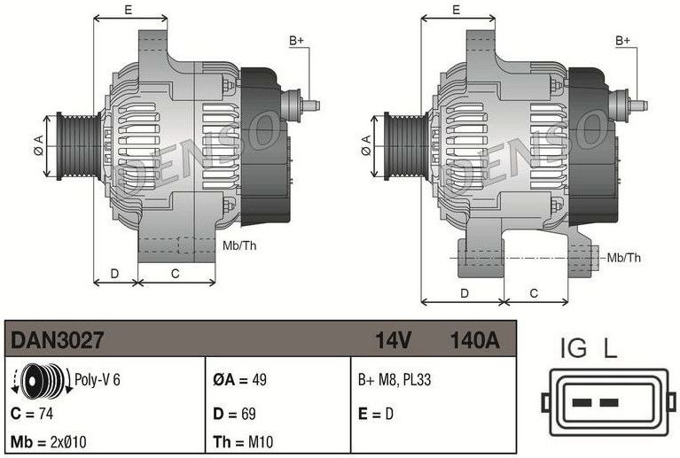 Dynamo Bmw Denso Dan3027