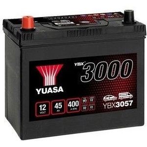 Yuasa Accu Ybx3057 45 Ah Aston Martin, Daihatsu, Fiat, Geely, Honda, Hyundai, Mazda, Mitsubishi, Nissan, Rover, Subaru, Suzuki, Toyota Yuasa Ybx3057