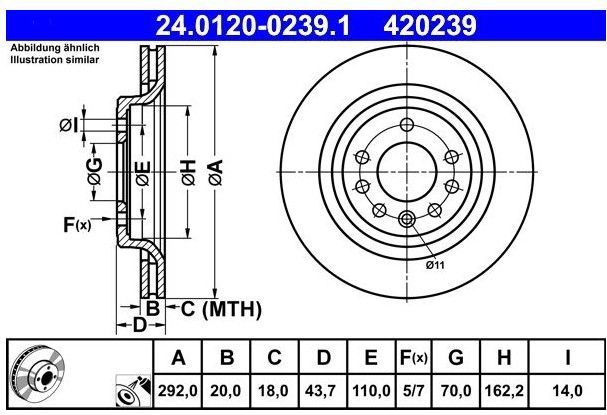 Saab - Remschijf - Geventileerd - Buitendiameter 292 mm - Gecoat