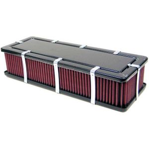 K&N Carburateur Luchtfilter Airbox Universeel Blank, Zwart, 100 mm
