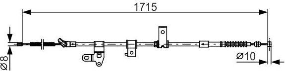 Toyota - Handremkabel - Bosch Bc1232 - Lengte 1715 mm