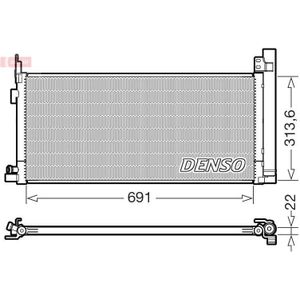 Condensor, Airconditioning Toyota Denso Dcn50124