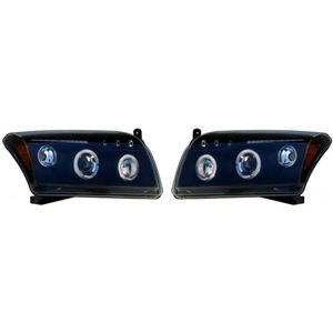 Set Koplampen Passend Voor Dodge Caliber 2006- - Zwart - Incl. Angel-Eyes Dodge Autostyle Dl Dok01j