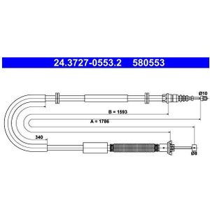 Handremkabel Fiat Ate 24.3727-0553.2