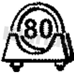 Klarius - 430253 - Uitlaatklem - 80 mm - Universeel