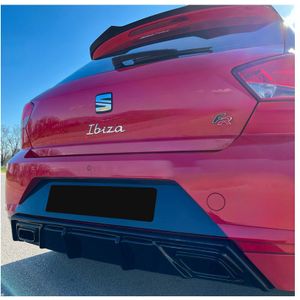 Oneway Achterbumperskirt (Diffuser) Passend Voor Seat Ibiza (6f) 2017- Incl. Fr - Glanzend Zwart Seat Oneway Ow Rv21014