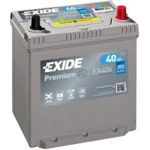 Exide Accu Premium Ea406 40ah 350a  Chevrolet, Citroen, Daewoo, Daihatsu, Honda, Hyundai, Kia, Mazda, Mitsubishi, Nissan, Peugeot, Subaru, Suzuki, Toyota Exide Ea406