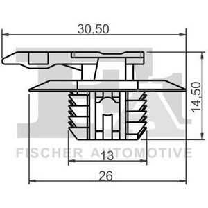 Clip, Sier- /Beschermingslijst Citroen, Dacia, Ds, Nissan, Opel, Peugeot, Renault, Vauxhall Fa1 -40036.