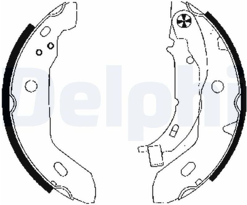 DELPHI - Remschoenen Set - Achteras - Voor MERCEDES-BENZ - 180 mm - 42 mm