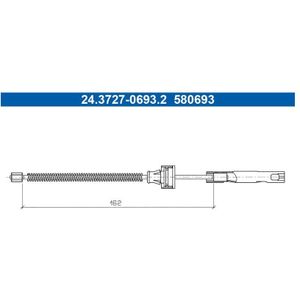 Trekkabel, Parkeerrem Ford Ate 24.3727-0693.2