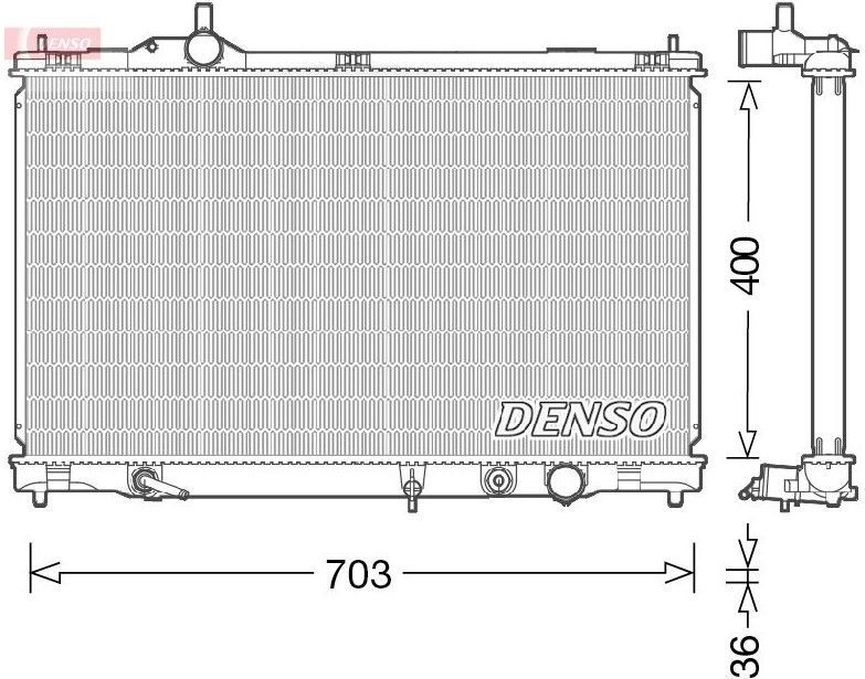 Lexus - Drm50095 - Radiateur - Netlengte 400 mm - Netbreedte 727 mm - Netdiepte 36 mm