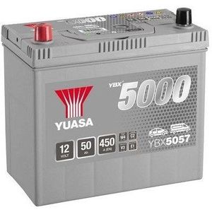 Yuasa Accu Ybx5057 50 Ah Aston Martin, Daihatsu, Fiat, Geely, Honda, Hyundai, Mazda, Mitsubishi, Nissan, Rover, Subaru, Suzuki, Toyota Yuasa Ybx5057
