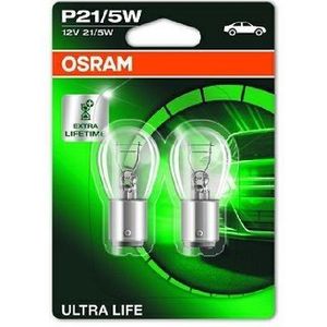 Osram Ultra Life 12V P21/5W BAY15d - 2 Stuks