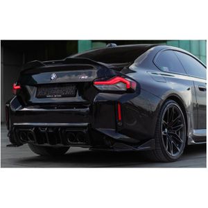Oneway Achterbumperskirt (Diffuser) Passend Voor Bmw M2 G87 Coupe 2023- - Glanzend Zwart Bmw Oneway Ow Rv21040