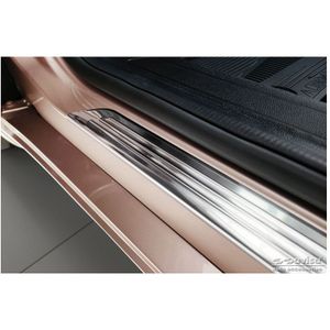 RVS Instaplijsten - Zilver - Passend Voor Fiat Berlina 3-Deurs 2020 - 2-Delig