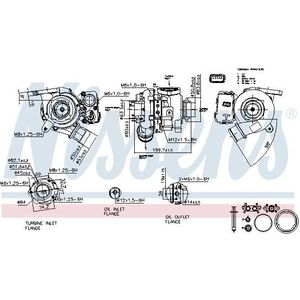 Turbocharger Jaguar, Land Rover Nissens 93432