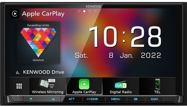 Kenwood - DMX 8021DABS - 2DIN Multimedia Radio - Zwart - 7 Inch