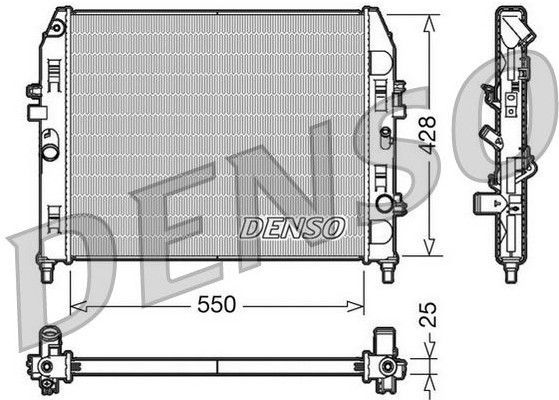 Mazda - Denso Drm44008 - Radiateur - Aluminium - Netlengte 550 mm - Netbreedte 428 mm