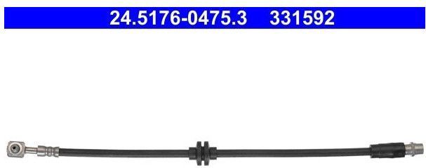 Remslang - Chevrolet, Opel - 24.5176-0475.3 - Lengte 475 mm - Flensgat diameter 10 mm