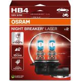 Osram - Night Breaker Laser - HB4 - Set van 2 Stuks - Halogeenlampen