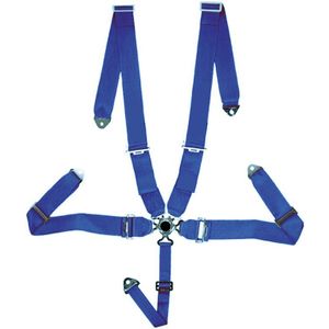 Racing Sportgordel 5-Punts Blauw + Quick Release + E-Keur