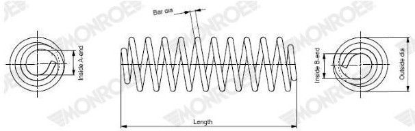 Monroe - Sp3510 - Chassisveer - 362 mm - Buitendiameter 144 mm