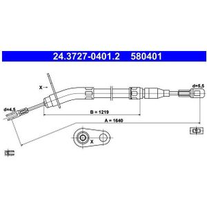 Handremkabel Mercedes-Benz Ate 24.3727-0401.2