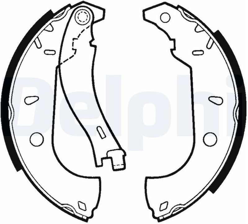 Delphi Ls1379 - Remschoenset - Alfa Romeo - Fiat - Remtrommeldiameter 228 mm - Breedte 42 mm