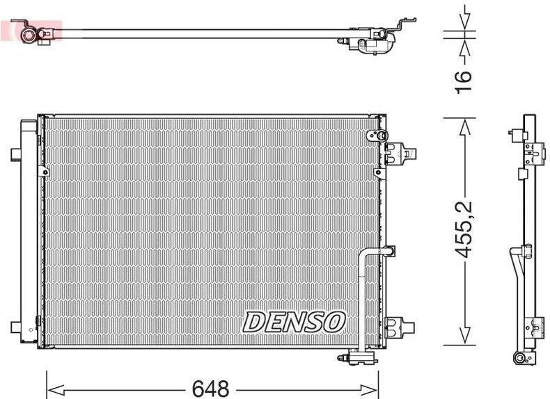 Audi - Dcn02045 - Condensor - Airconditioning - 648x440.6x16 mm