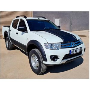 Oneway Set Deurpanelen Passend Voor Mitsubishi  Triton 4 2007-2014 - Matzwart Mitsubishi Oneway Ow Bc05008