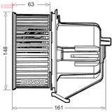 Citroen - Denso Dea07027 - Interieurventilatie - 12 Volt - Voor voertuigen met stuur links