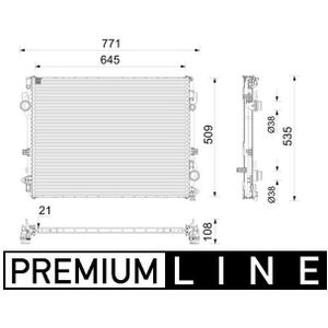 Radiateur Mercedes-Benz Mahle Cr 2777 000p