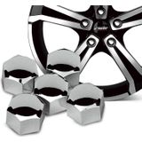 Simoni Racing - Wielmoerkapjes - Chroom - Set van 20 Stuks - Kunststof