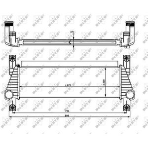 Ford - Intercooler - Inlaatluchtkoeler - 673 mm - Luchtgekoeld