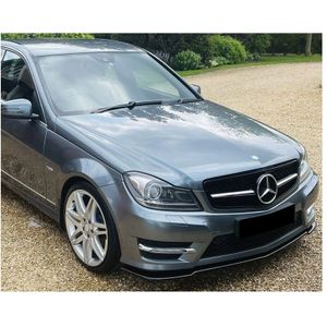 Oneway Voorspoilerlip Mercedes C-Klasse W204 Amg-Line Facelift 2011-2014 - Glanzend Zwart Mercedes-Benz Oneway Ow Fs01095