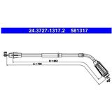 Volvo - Ate 24.3727-1317.2 - Handremkabel - Lengte 709 mm