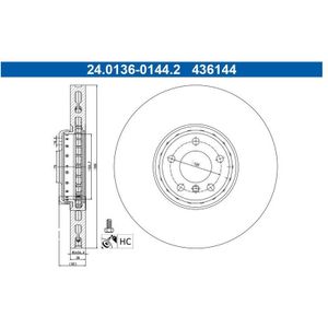 Remschijf Bmw Ate 24.0136-0144.2