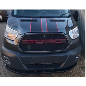 Oneway Voorspoilerlip Passend Voor Ford Transit Mk8 2014-2019 - Glanzend Zwart Ford Oneway Ow Fs01029