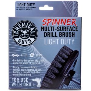 Chemical Guys - Light Duty Spinner - Reinigingsborstel - Grijs - Nylon Haren