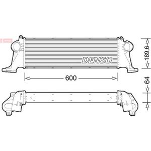 Iveco - Denso Dit12004 - Intercooler - Aluminium - 600 mm
