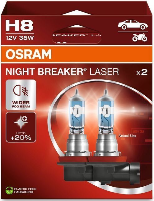 Osram - Night Breaker Laser - Mistlampen - H8 - Set 2 Stuks