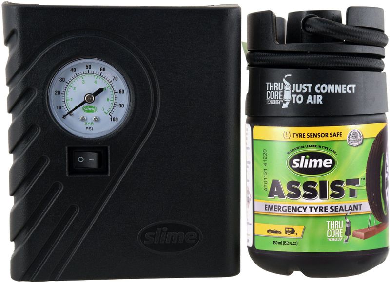 Slime - Smart Repair Plus Kit - Bandenreparatieset - 450 ml - Inclusief Compressor