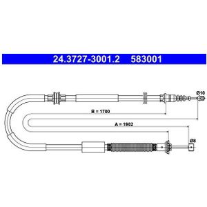 Handremkabel Lancia Ate 24.3727-3001.2