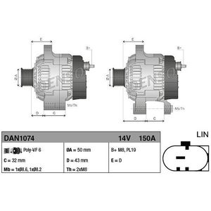 Dynamo Ford Denso Dan1074