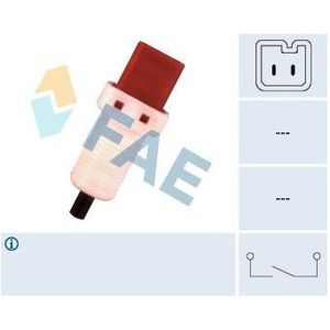 Fae - 24896 - Remlichtschakelaar - Rood/Wit - Voor Citroen, Fiat, Lancia, Peugeot