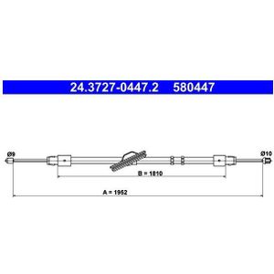 Trekkabel, Parkeerrem Mercedes-Benz Ate 24.3727-0447.2