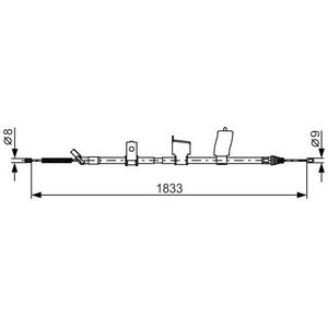 Handremkabel Nissan Bosch Bc1224
