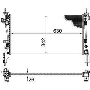 Radiateur Citroen, Fiat, Peugeot Mahle Cr 1120 000p