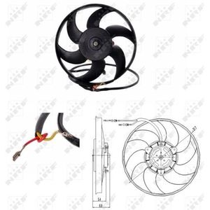 Peugeot - Koelventilator - 12 Volt - 120 Watt - Enkele Ventilator