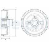 Delphi - Bfr624 - Remtrommel - Dacia, Renault - Trommelrem met Lager